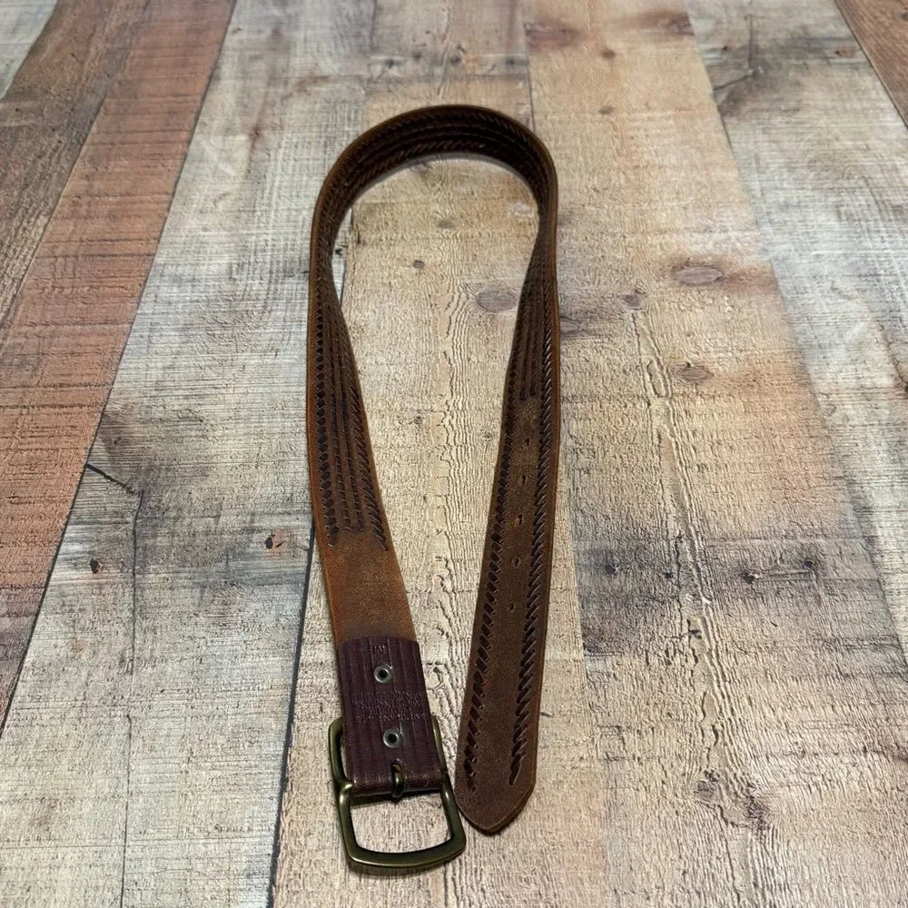 American Eagle genuine leather brown strap size M